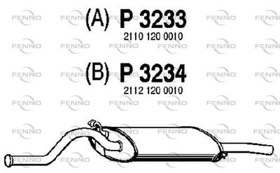  P3233 FENNO Глушитель выхлопных газов конечный