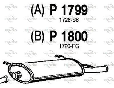  P1799 FENNO Глушитель выхлопных газов конечный