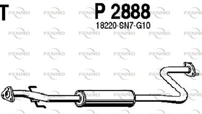  P2888 FENNO Средний глушитель выхлопных газов