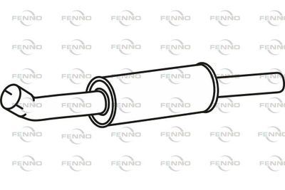  P30611 FENNO Средний глушитель выхлопных газов