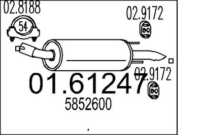  0161247 MTS Глушитель выхлопных газов конечный