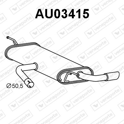  AU03415 VENEPORTE Глушитель выхлопных газов конечный