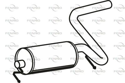  P7165 FENNO Средний глушитель выхлопных газов