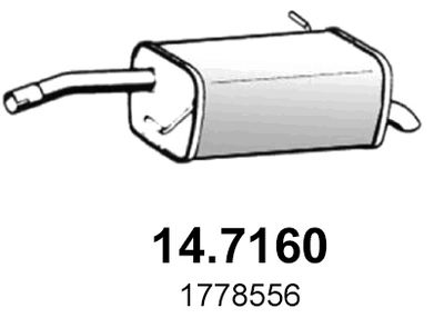  147160 ASSO Глушитель выхлопных газов конечный