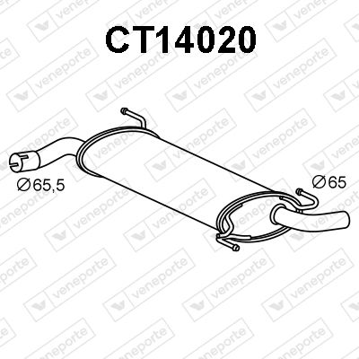  CT14020 VENEPORTE Глушитель выхлопных газов конечный