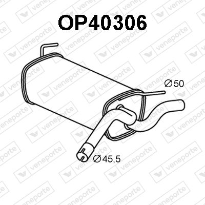  OP40306 VENEPORTE Глушитель выхлопных газов конечный