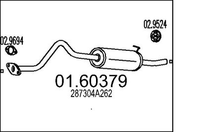  0160379 MTS Глушитель выхлопных газов конечный