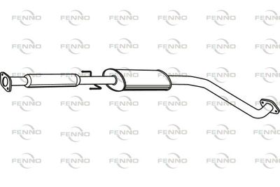  P2000 FENNO Средний глушитель выхлопных газов