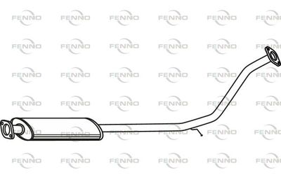  P3163 FENNO Средний глушитель выхлопных газов