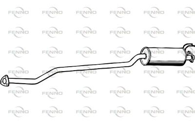  P2733 FENNO Средний глушитель выхлопных газов