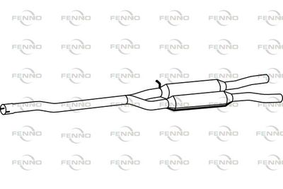 P11053 FENNO Средний глушитель выхлопных газов