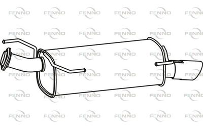  P41028 FENNO Глушитель выхлопных газов конечный