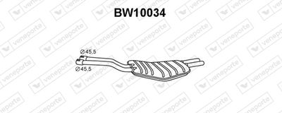  BW10034 VENEPORTE Глушитель выхлопных газов конечный