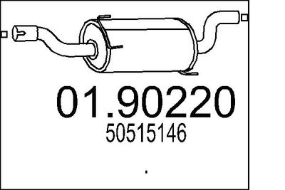  0190220 MTS Глушитель выхлопных газов конечный
