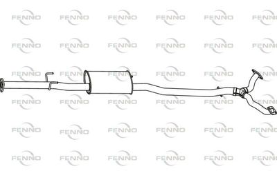  P2004 FENNO Средний глушитель выхлопных газов