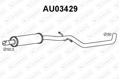  AU03429 VENEPORTE Предглушитель выхлопных газов