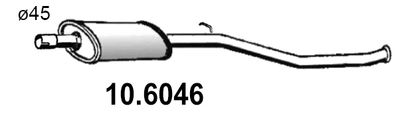  106046 ASSO Средний глушитель выхлопных газов