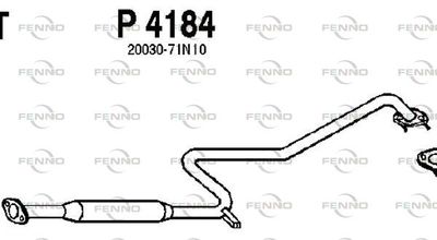  P4184 FENNO Средний глушитель выхлопных газов