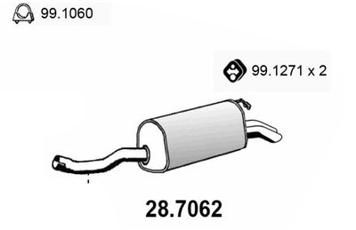  287062 ASSO Глушитель выхлопных газов конечный