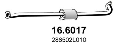  166017 ASSO Средний глушитель выхлопных газов