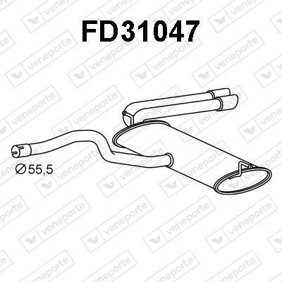  FD31047 VENEPORTE Глушитель выхлопных газов конечный