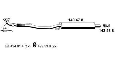  140478 ERNST Предглушитель выхлопных газов