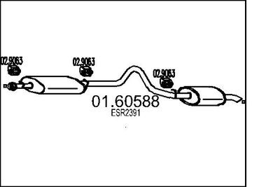  0160588 MTS Глушитель выхлопных газов конечный