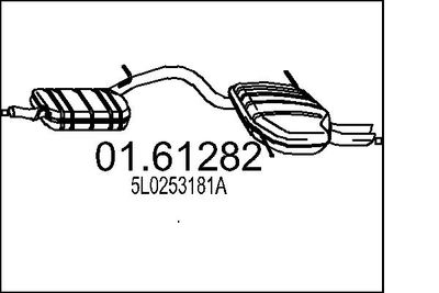  0161282 MTS Глушитель выхлопных газов конечный