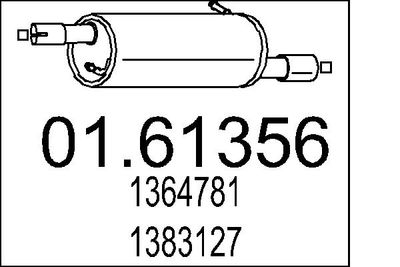  0161356 MTS Глушитель выхлопных газов конечный