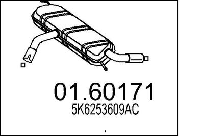  0160171 MTS Глушитель выхлопных газов конечный
