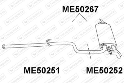  ME50267 VENEPORTE Глушитель выхлопных газов конечный