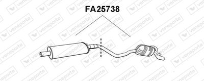  FA25738 VENEPORTE Глушитель выхлопных газов конечный