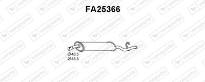  FA25366 VENEPORTE Глушитель выхлопных газов конечный