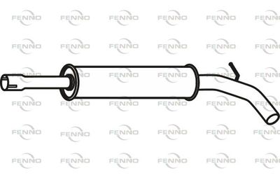  P72038 FENNO Средний глушитель выхлопных газов