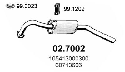  027002 ASSO Глушитель выхлопных газов конечный