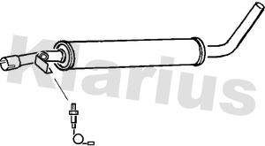  230803 KLARIUS Средний глушитель выхлопных газов