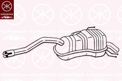  148213 KLOKKERHOLM Глушитель выхлопных газов конечный