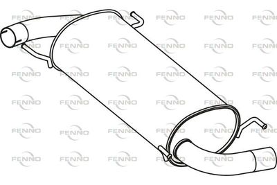  P17114 FENNO Глушитель выхлопных газов конечный