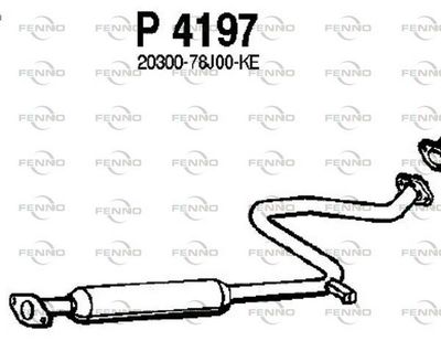  P4197 FENNO Средний глушитель выхлопных газов