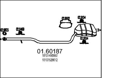  0160187 MTS Глушитель выхлопных газов конечный