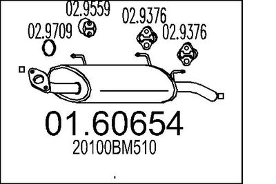  0160654 MTS Глушитель выхлопных газов конечный