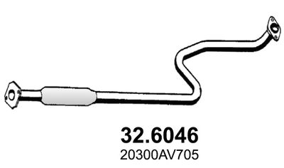  326046 ASSO Средний глушитель выхлопных газов