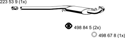  234023 ERNST Средний глушитель выхлопных газов