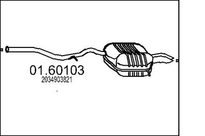  0160103 MTS Глушитель выхлопных газов конечный