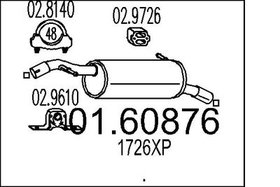  0160876 MTS Глушитель выхлопных газов конечный