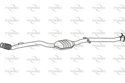  P36082 FENNO Средний глушитель выхлопных газов