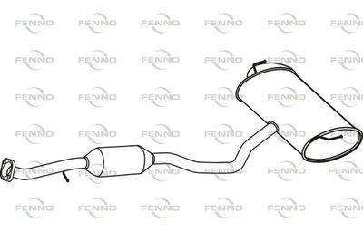  P66060 FENNO Глушитель выхлопных газов конечный