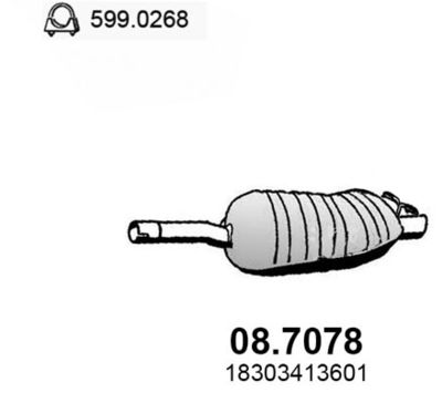  087078 ASSO Глушитель выхлопных газов конечный