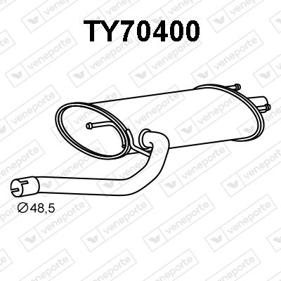  TY70400 VENEPORTE Глушитель выхлопных газов конечный