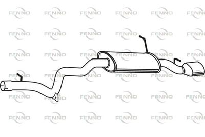  P14025 FENNO Глушитель выхлопных газов конечный